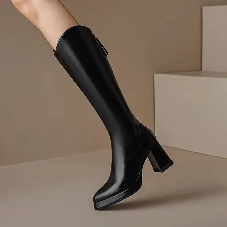 Lyra | Timeless Glossy Boots