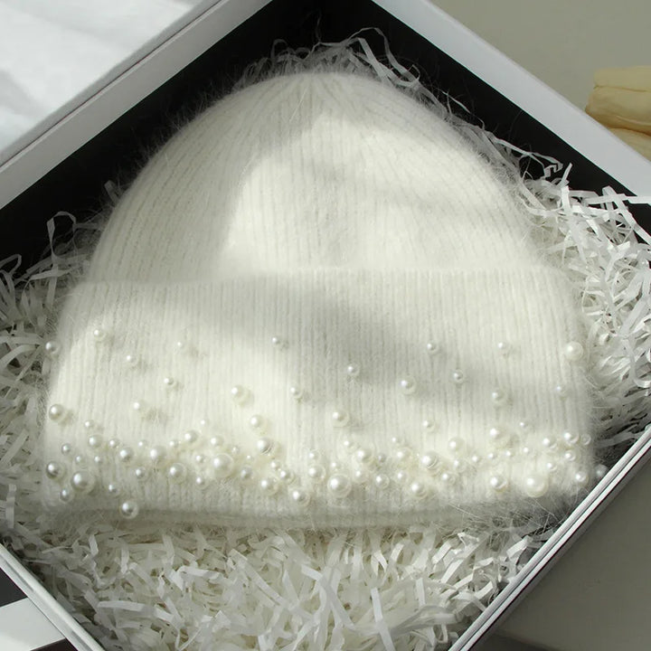 Fernanda | Pearl-Embellished Knit Beanie