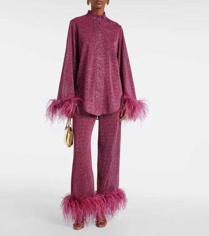 Alison | Chic Feathered Set