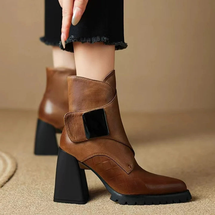 Macie | Retro Leather Boots